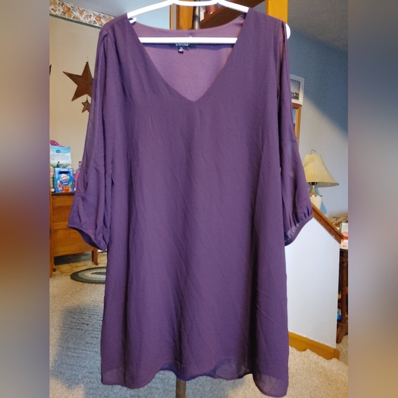 Lulus Shifting Dears Plum Dress Sz.Med NWT - Picture 5 of 10